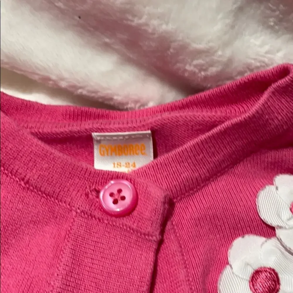 Gymboree 18-24 hot pink swing cardigan worn once